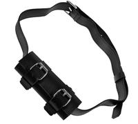 GALPADA Cinturón de Espada de Cuero Sintético Negro Ajustable y Resistente para Llevar Espadas Estilo Único y Diseño Delicado