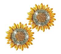 GALPADA Clips para Ventilación de Coche Aroma Girasol Cristales, 2 Unidades, Decoraciones Tablero del Auto, Clip Aromático para Eliminar Olores, Accesorios para Ambientadores Automotrices