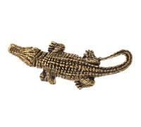GALPADA Colgante Vintage de Latón Diseño de Cocodrilo Dorado, Accesorio Ligero para Llavero y Joyería, Adecuado para Uso Diario y Eventos Obsequios