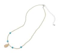 GALPADA Collar Bohemio de Concha de Caracol Blanco para Mujer, Gargantilla Hecha a Mano de Aleación, Diseño Elegante y Práctico para Girls Night Out