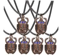 GALPADA Collar De Escarabajo Egipcio Vintage Colgante De Aleación Azul Real, 6 Piezas Para Hombre y Mujer, Joyería Retro Para Fiestas y Uso Diario