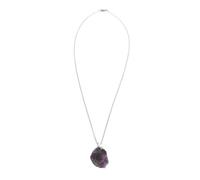 GALPADA Collar de Piedra Tosca Púrpura Colgante Irregular Que Añade Energía Positiva y Alivia el Desequilibrio Emocional para Relación o Familia