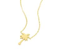 GALPADA Collar de Verano de Acero Inoxidable Colgante de Cocotero, Ligero y Resistente, Incluye Cadena Fina para Uso Diario y Fiestas, Pack de 2 Piezas Plata