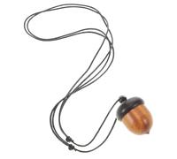 GALPADA Collar Largo Colgante de Bellota de Madera y Ébano Ajustable Amuleto Artesanal para Mujer Uso Diario Caja Gawu Funcional Diseño Natural