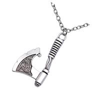 GALPADA Collar Vikingo para Hombre Colgante de Nórdica Vintage Aleación Resistente al Deslustre Joyería Gótica Alternativa Unisex para Fiestas y Uso Diario