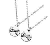 GALPADA Collares Amistad Colgante de Mano en Mano, Aleación Cómoda y Diseño Elegante, Pack de 2 Piezas para Obsequio Especial entre Amigas