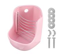 GALPADA Comedero Cerámico para Animales Pequeños, Fijación Antideslizante, Tamaño Grande, Soporte Triangular para Heno, Comedero para Conejillos de Indias, Cobayas y Chinchillas,