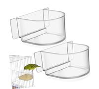 GALPADA Comedero para Pájaros en Jaula de Plástico Transparente, Fácil de Instalar y Mantener, Adecuado para Aves Pequeñas y Loros Hogar