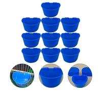 GALPADA Comedero Semi-Circular de Plástico Grueso para y Aves 10 Piezas Alimentador Colgante para Agua y Comida para Aves y Lavable