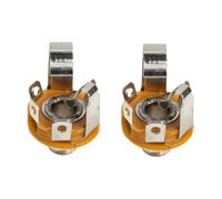 GALPADA Conector de Entrada para Guitarra Eléctrica 65Mm Metálico Doble Canal Estéreo 2 Unidades de Repuesto para Micrófono y Puerto de Audio Accesorios Guitarra Profesional