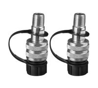 GALPADA Conector Hidráulico Rápido de Acero al Carbono Rosca 3/8 Pulgadas y Tapa Antipolvo, Diseño Resistente para Aplicaciones Hidráulicas Profesionales, Paquete de 2 Piezas