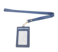 GALPADA Cordón para Porta Credencial Azul con Funda Protectora de Pu y Aleación, Soporte Conveniente para Tarjetas de Identificación de Trabajadores y Médicos