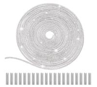 GALPADA Cordones de Zapatos con Gemas de Imitación 5 con 20 Cabezas Decorativas Multiusos para Zapatillas, Tacones y Calzado Casual, Cordones Hechos a Mano Resistentes y Brillantes