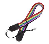 GALPADA Correa para Ukelele de Tela Arcoíris Ajustable para Ukeleles Soprano y Tenor Accesorio Hawaiano para Conciertos de Música