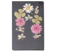 GALPADA Cuaderno de Flores Secas Creativo Negro, Bloc de Notas de Diario y Escritura en Papel Rectangular para Escuela y Hogar