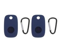 GALPADA Cubierta a Prueba de Golpes para Llavero Localizador Tile Pro 2022, Funda de Silicona Suave Azul Mosquetón, 2 Unidades, Adecuado para Exteriores y Viajes