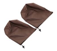 GALPADA Cubierta Antipolvo para Cortacésped 210d Resistente al Agua y Rayos Uv, Protector del Motor para Tamaño 44x32.5 Cm Color Café, 2 Piezas para Mantenimiento de Jardín