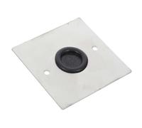 GALPADA Cubierta de Salida en Blanco de Acero Inoxidable Plata con Tornillos, para Enchufes y Interruptores No Utilizados, Placa Frontal Decorativa de Pared
