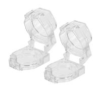 GALPADA Cubierta para Interruptor de Botón Pulsador Transparente, 2 Unidades, Protector de Seguridad Antidespolvo para Botón de Parada de Emergencia, Uso Industrial y Equipos Eléctricos