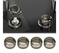 GALPADA Cubierta Protectora para Perillas de Cocina de Gas Negra de 6 Piezas Material PC Resistente para Seguridad Infantil y Prevención de Incendios