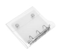 GALPADA Cubierta Transparente para Carpeta A8 con Anillas Redondas y Doble Botón a Presión, Material Pvc Portátil con Bolsillos para Organizar Presupuestos y Uso DIY