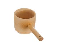 GALPADA Cucharón de Bambú de 350ml con Mango Largo y Diseño Natural para Cocina y Tareas de Lavandería Estilo Rústico y Agarre Seguro