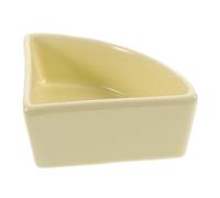 GALPADA Cuenco Cerámico para Hámster Resistente y Duradero Diseño Triangular Antideslizante Recipiente Práctico para Alimentación y Agua de Mascotas Pequeñas Color