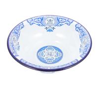 GALPADA Cuenco de Esmalte Redondo para Sopa y Almacenamiento Gran Capacidad, Multiusos y Diseño Retro Delicado para Frutas y Mezcla en Cocina