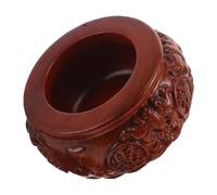 GALPADA Cuenco de Madera de Palisandro Feng Shui para Dinero y Fortuna, Adorno Tallado para Prosperidad y Armonía en Espacios de Trabajo y Hogar