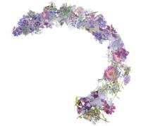 GALPADA de Flores en Material OPP y Papel para Scrapbooking Estilo Vintage 100 Pegatinas Diseño Floral Púrpura para y de Cuadernos