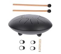 GALPADA de Lengüeta de 6 Pulgadas, 8 Tonos, Aleación de Acero Titanio, Negro, Instrumento de Percusión para Meditación y Yoga,