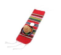 GALPADA Decoración de Botellas de Vino Estilo Mexicano Mini Sombrero y Bufanda Rayas para Decoraciones de Fiesta del Día Independencia de Recuerdos para Fiestas Mexicanas