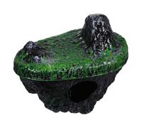 GALPADA Decoración Flotante para acuarios - Decoración de Isla Flotante para peceras - Piedra suspendida voladora para acuarios, Musgo y Roca para paisajística