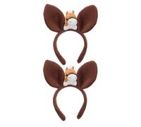 GALPADA Diadema Cabello Orejas de Caballo de Peluche, 2 Piezas, Accesorio de Disfraz para Fiestas y Cosplay Año 2026, Banda Diseño Ajustable y Colores Vivos para Niñas y Adultos