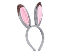 GALPADA diadema con orejas de conejo conejito oreja de conejo adulto chicas elegante conejos diademas de orejas de conejo precioso aro de pelo diadema de fiesta pelo de fiesta Felpa Gris