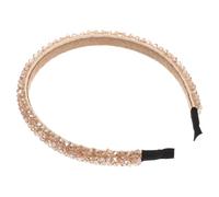 GALPADA Diadema de Cristal Artificial Dorada Cuentas Brillantes, Decoración para Corte de Pelo, Fácil de Poner y Quitar, Adecuado para Fiesta y Banquete