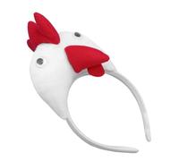 GALPADA Diadema De Disfraz Forma De Gallina Blanca 1 Unidad Tamaño Único Ligera y Cómoda Para Niñas y Adultos Fiestas De Pascua Carnaval y Cosplay