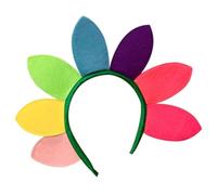 GALPADA Diadema De Girasol Colorida Para Adultos 1 Unidad Diseño De Pétalos Vibrantes Accesorio Cabello Mujer Fiestas Halloween Carnavales