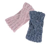 GALPADA Diadema De Lana Trenzada Para Mujer Calentador De Orejas De Estilo Moderno Accesorio De Otoño Invierno Headband Amplio Para Fiestas y Festivales y Marino