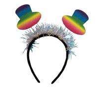 GALPADA Diadema Diseño de Sombrero Colorido Arcoíris para Niña Accesorio para Fiesta Diadema Encantadora para Disfraz y Uso Diario
