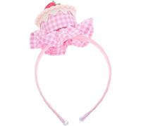 GALPADA Diadema Diseño para Tela de de Fresa Pastel Pinky Cómoda y Elástica Accesorio Adaptable Adecuado para Fiestas y Disfraces para Cabello