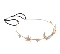 GALPADA Diadema Geométrica con Diseño de Figura Celestial y Luna, Elástica de Aleación de Zinc, Accesorio para Cabello Versátil Mantiene en Su Lugar para Peinados Diarios y Cosplay
