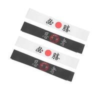 GALPADA Diadema Japonesa Hachimaki 4 Unidades Diadema Ninja Estampado Transpirable para Karate Entrenamiento Yoga Hombres y Mujeres Absorbe Sudor Disfraces