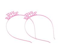 GALPADA Diadema Nupcial Metálica Rosa 2 Piezas Tocado para Mujer y Novia Accesorio para Fiesta y Vestido de Boda Diseño Creativo Letras Compatible Cabello Largo y Corto