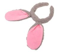 GALPADA Diadema Orejas de Conejo de Peluche Gris Diadema Peluda para Cosplay y Fiesta de Pascua Accesorio Cómodo y Elástico para Niñas y Cuidado Facial
