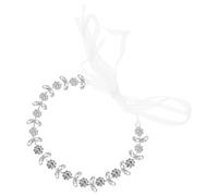 GALPADA Diadema para Niña Flores Cristales de Imitación, Cómoda y Elegante para Boda y Celebración de Aniversario, Banda para Cabello de Poliéster y Rhinestone