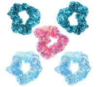 GALPADA Diademas Elásticas Lentejuelas Coloridas Fluorescentes para Cabello 5 Piezas Accesorios para Peinados Festivos y Uso Diario Color Aleatorio Color Aleatorio