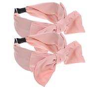 GALPADA Diademas Lazo Grande Banda Pelo Ligera y Elegante 2 Piezas para Mujer y Niña de Poliéster y Spandex Adecuado para Fiestas y Cumpleaños