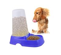 GALPADA Dispensador Automático de Comida para Mascotas Contenedor de Croquetas para Gatos y Perros de Plástico Seguro Capacidad para Ausencias Color Azul Oscuro