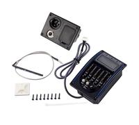 GALPADA Ecualizador y Previo de Bandas para Guitarra Acústica y Clásica con Piezo Pickup Sintonizador Automático y Manual Compatible con Cigar Box sin Batería Negro